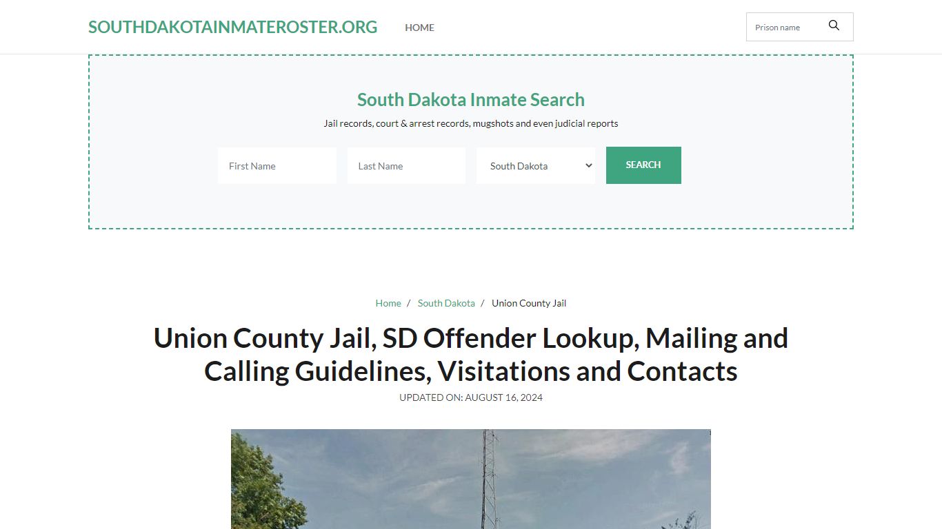 Union County Jail, SD: Inmate Search Options, Visitations, Contacts